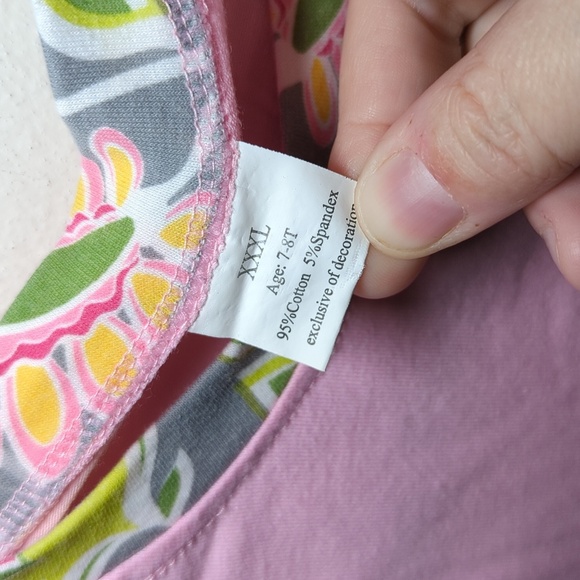 Let Your Light Shine Graphic Raglan T-shirt with Floral Ruffle Sleeves Size 7-8 - Picture 3 of 5